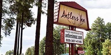 Antlers Inn Sign