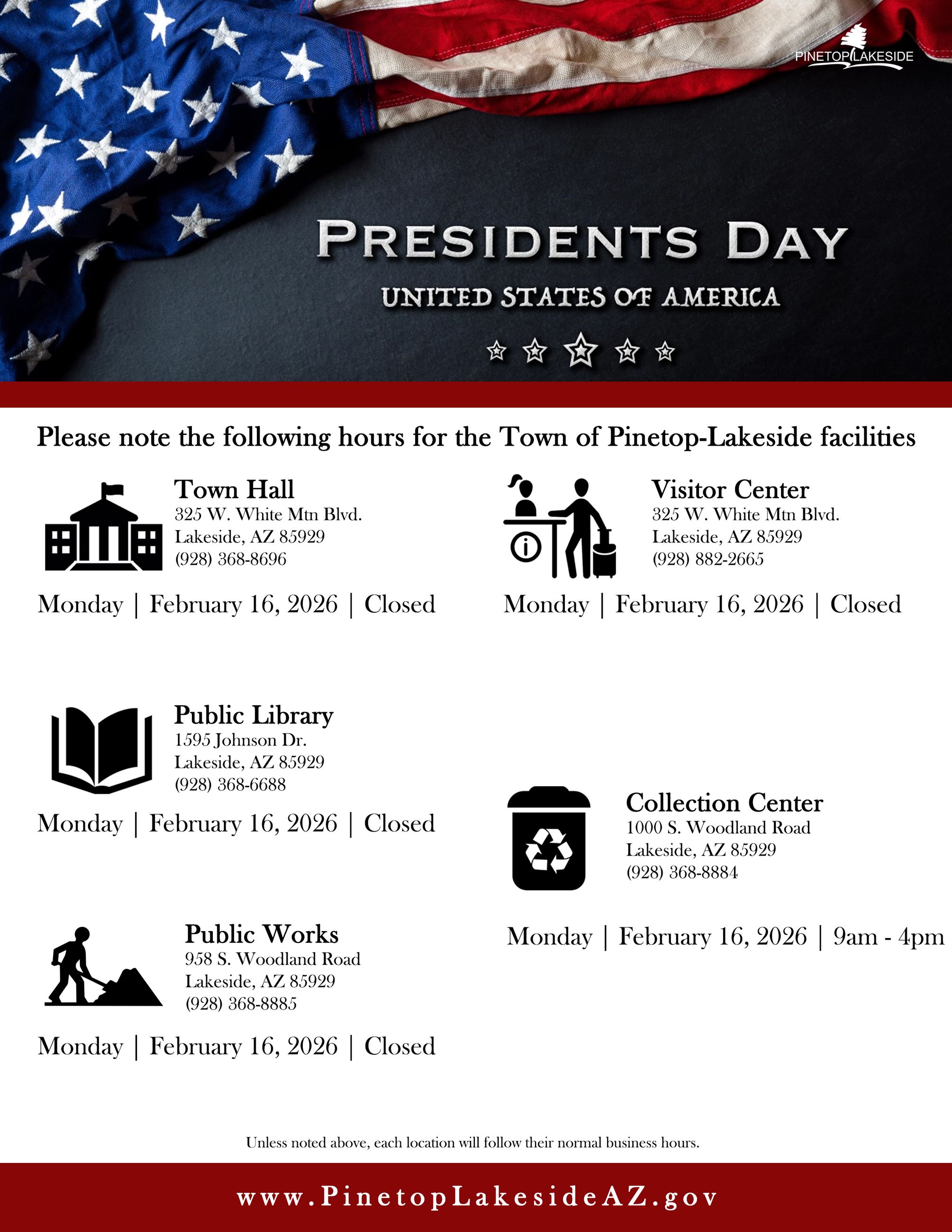 PL Holiday Hours_Presidents Day 2026
