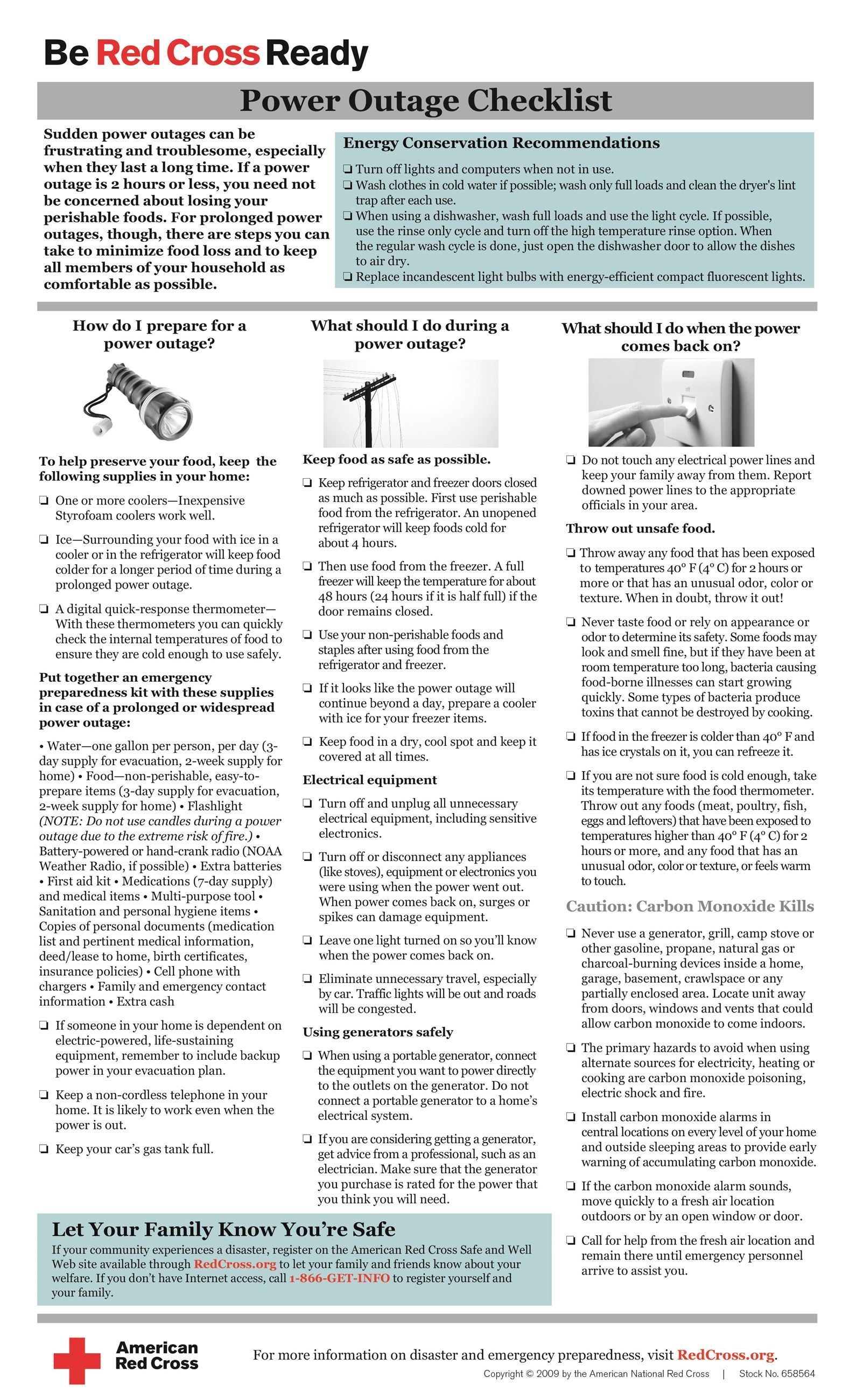 Power Outage Checklist